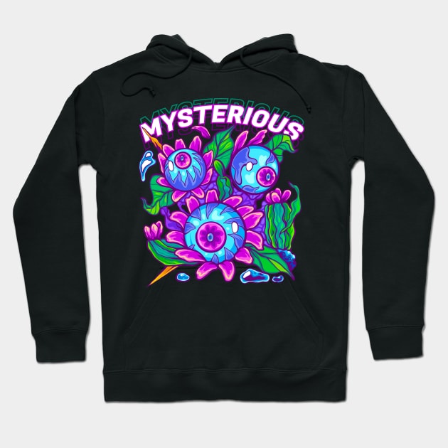 Mysterious Eyes and Cactus Flowers Hoodie by rulst